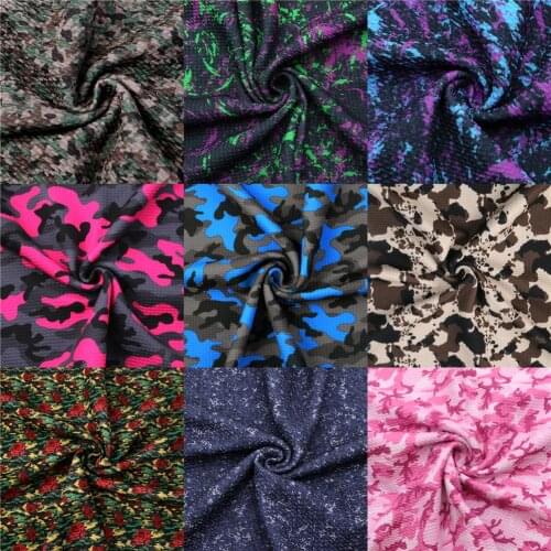 Camouflage Print Bullet FabricTextured Liverpool 4 Way Stretch Spandex Knit Fabric For Baby HeadWrap Bummies Leggings Patchwork