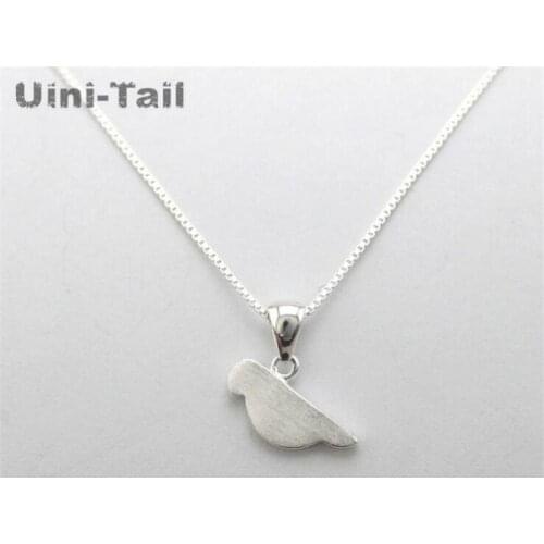 Uini-Tail hot new 925 sterling silver Korea cute brushed bird clavicle chain female simple fashion bird necklace GN693