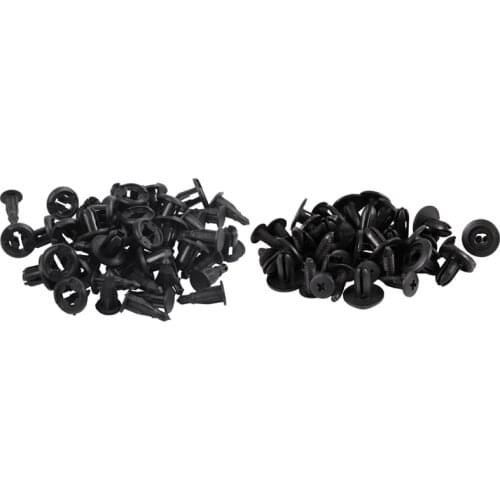 20x Car Bumper Fender 6mm Hole Rivets Fasteners & 25 Pcs Plastic Push in Car Bumper Fender Door Rivets Clip 10mm Hole