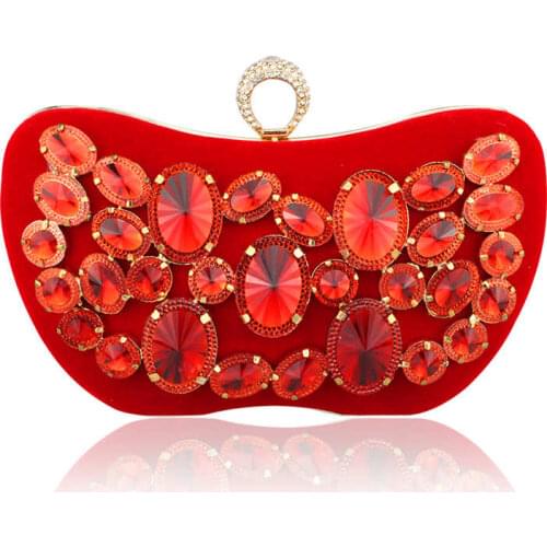 Golden Crystal Women Evening Bag Clutches Diamond Bridal Wedding Box Clutch Ladies Metal Hardcase Party Shoulder Handbags Purses