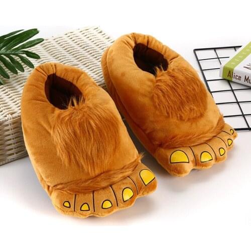 Women/Men Plush Slipper Big Feet Creative Slippers Winter House Shoes Funny Home Soft Shoes Sneakers Warm Cotton Shoes Unisex