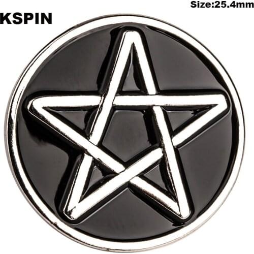 Pentagram lapel pin badge pin size 25mm 10pcs a lot pin badge Brooch Icons XY0107 XY0107
