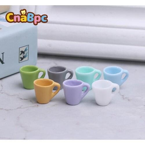 10pcs Mini Miniature Dollhouse Coffee Cup Kitchen Room Food Drink Home Tableware Decors Dolls Accessories