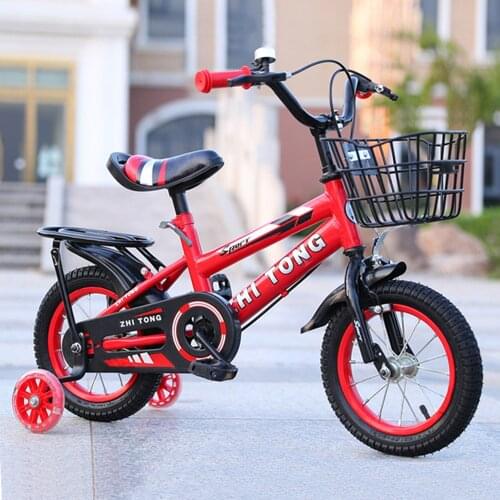 12/14/16 Inch Children Bike Boys Girls Toddler Bicycle Adjustable Height Kid Bicycle with Detachable Basket for 2-7 Years Old