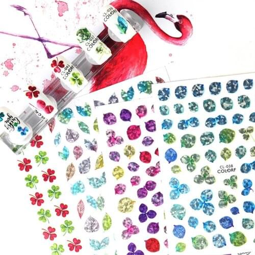 3D Leaf Clover Nail stickers Lucky Green Shamrock Gingko stickers for nail Decals Nail Art Decoration for Manicure Accessories