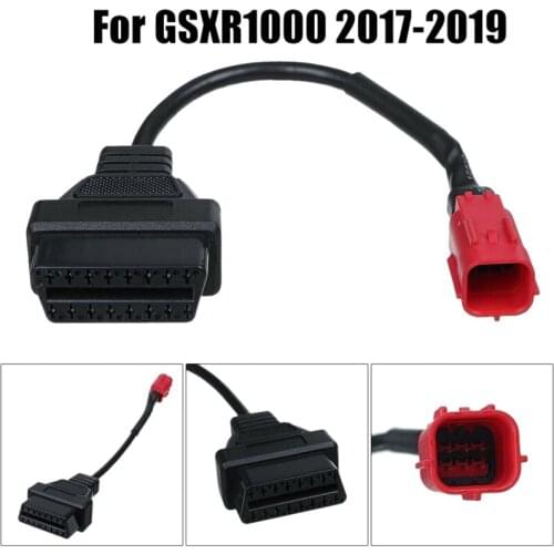 Motorcycle 6 Pin OBD2 Fault Diagnostic Adapter Harness Cable for Suzuki GSXR1000 17-19