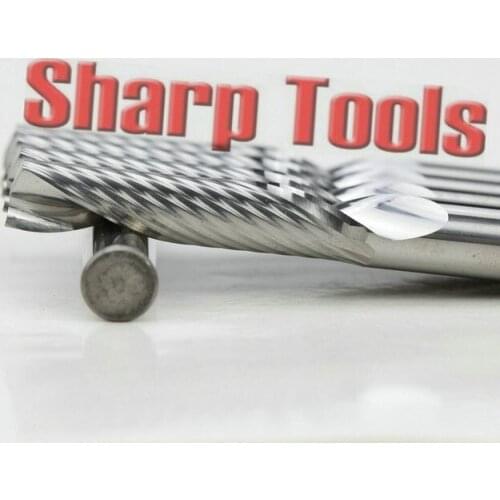 6mm 1 Flute Tungsten Carbide End Mill Acrylic Wood Milling Cutter Tools 5pcs CNC Router Spiral Engraving Cutting Bit CEL12-20mm