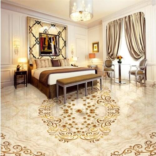 Beibehang Floor Paintings. Copyright. European Style Luxury Gold Rose Marble Parquet papel de parede 3d para sala atacado