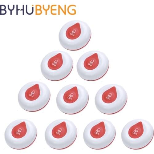 BYHUBYENG 10pcs Portuguese Call Button Pager Restaurant Pager Wireless Waiter Calling System Restaurant Equipments Catering