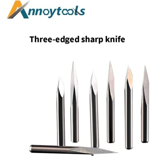 CNC Engraving Machine Tool 3-edged sharp knife 3.175mm 0.1/0.2 Wood carving High precision tungsten steel cutting tool