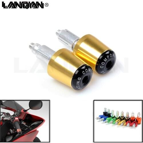 CNC Aluminum motorcycle handlebar grips handle bar ends 7/8"22mm hand cap FOR Suzuki GSXR 600 750 1000 K3 K4 K5 K6 K7 K8 Parts
