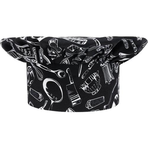 Chef Hat Quality restaurant pastry kitchens cotton polyester flat topped hats for men and women chef headwear free shipping