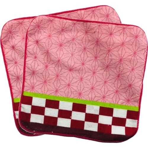 Anime Demon Slayer Cotton Towel Cartoon Square Scarf Full Color Absorbent Towel Soft Hanging Towel Childrens Girl Gift