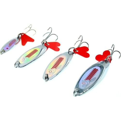 5pcs 7/10/15/18g/21g Faux laser Bevelled Sequins Sequins Silver Spoon Fishing Lures Sea Bait Tool Wobbler Baubles Fishing Gear