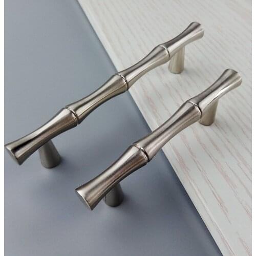 64mm/96mm Bamboo Style Furniture Hardware Handle Kitchen Cabinets Sliding Door Knob Drawer Wardrobe Cupboard Push Pulls Handles