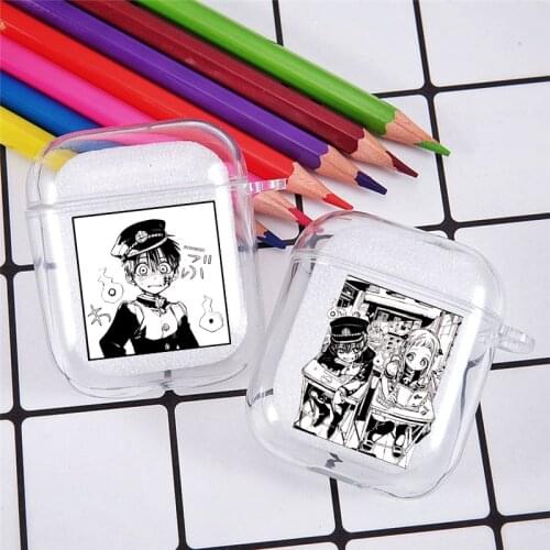 Cute Japan Anime Earphone Case For Airpods 2 1 Toilet Bound Hanako Kun Clear Wireless Bluetooth Soft Headphones Cover Coque