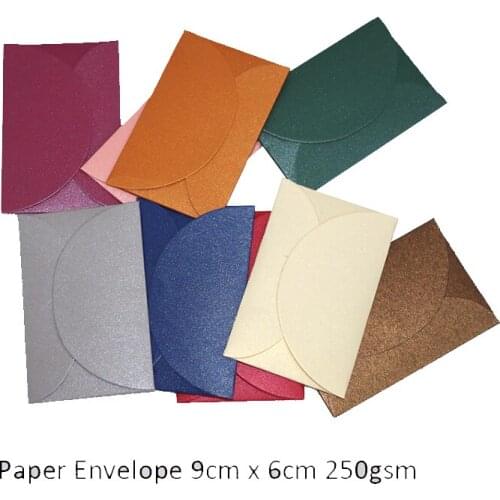 2018 Postcards 100pcs In/ 9x6cm Mini Pearl Paper Envelopes For Bank Card Membership Postcard Namecard Greeting Cards Office