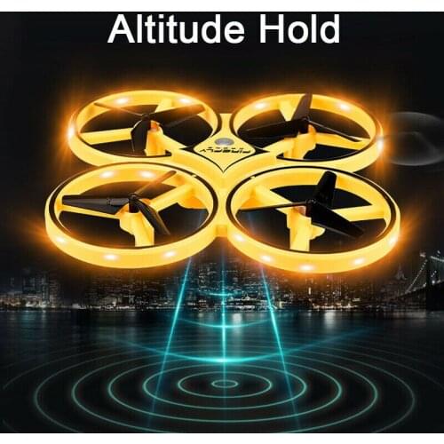 UAV Mini Quadcopter Induction Drone Smart Watch Remote Sensing Gesture Aircraft Ufo Somatosensory Noctilucent Interaction ZF04