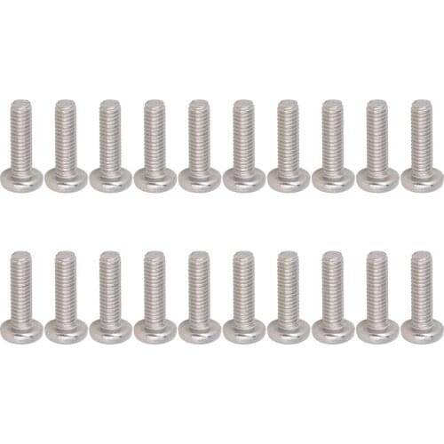 MroMax 20/30/60pcs Phillips Pan Head Screws 304 Stainless Steel M4*5/M4*6/M4*8/M4*10/M4*12/M4*14/M4*16/M4*18/M4*20/M4*22/M4*25mm