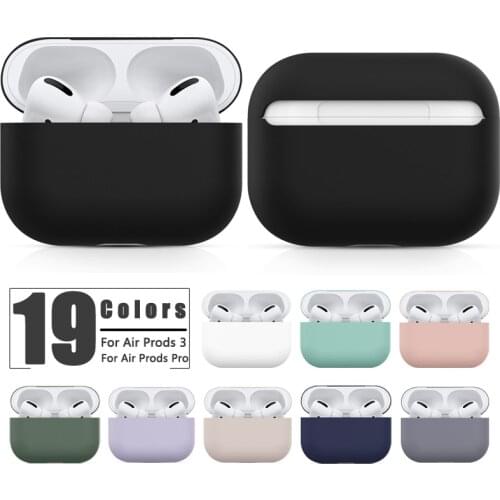 Soft Silicone Cases For Apple AirPods Pro 3 Cover Wireless Earphone Case for apple airpods 3 Solid color Anti-scratch case Cover