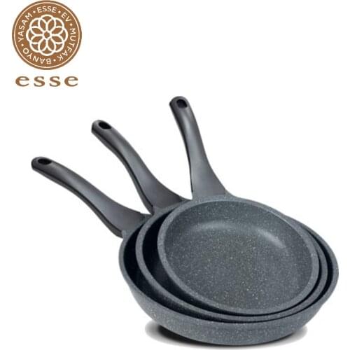 Aluminum Casting Granite Coating pan set 3pcs frying pan Dishwaser Safe Non-Stick