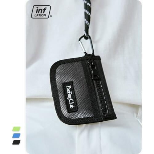 INFLATION Mens Coin Purse Zipper Card Holder Small Money Bag 427AI2020