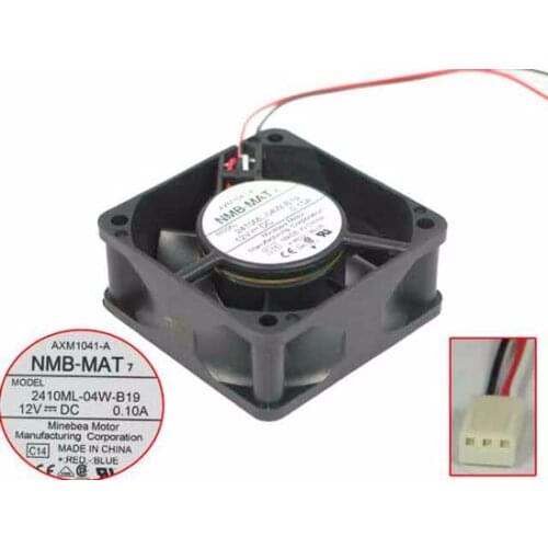 NMB-MAT 2410ML-04W-B19 C14 Server Cooling Fan DC 12V 0.10A 60X60X25mm 3-wire