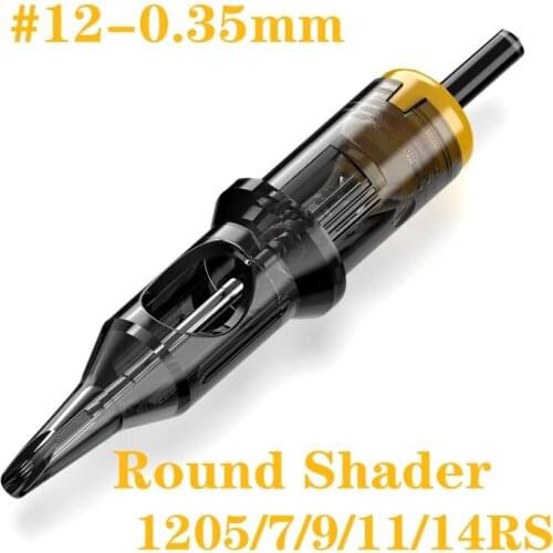 2020 New Tattoo Cartridge needles Round Shader #12 (0.35mm) long taper 1205RS 1207RS 1209RS 1211RS 1214RS