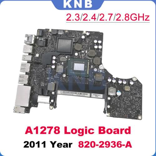 Tested Original A1278 Motherboard 2011 For MacBook Pro 13" A1278 Logic Board i5 2.3GHz i7 2.7GHz 820-2936-A 820-2936-B