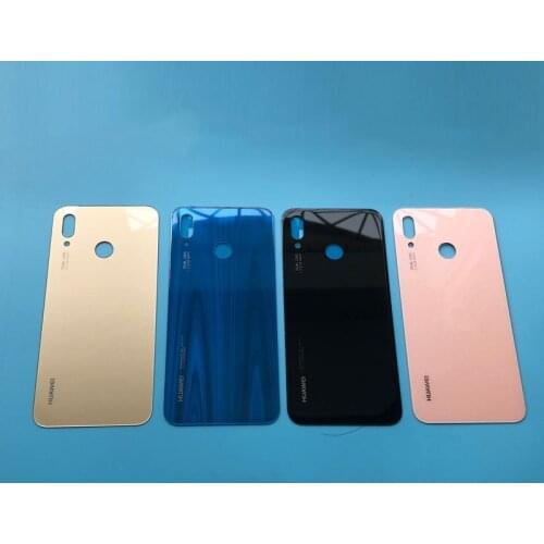 Original Back Glass Battery Cover Rear Door For Huawei P20 Lite Nova 3e Housing Case Replacement Klein Blue,Sakura Pink,Black