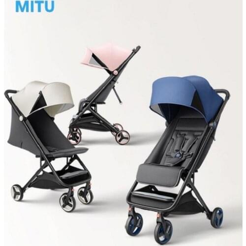 XIAOMI Mitu Baby Stroller Folding 4 Wheels shock absorption High Landscape Car for Newborn Baby Portable Travel baby carriage