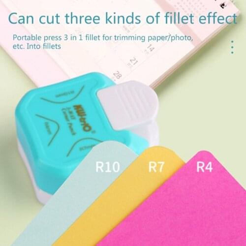R4 R7 R10 3 in 1 Corner Rounder Paper Punches Border Round Corner Cutter Card Scrapbooking DIY Handmade Crafts