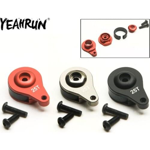 Aluminum Alloy 25T Steering Servo Arm Horn 15mm Single Hole for RC Car Crawler Large Torque Digital Coreless Servo Parts