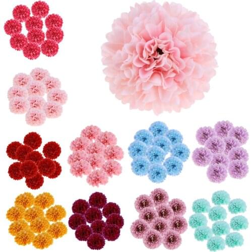 Silk Silky Artificial Chrysanthemum Daisy Flower Heads for DIY Wedding Party, Assoted Colorful, 10-pcs Heads