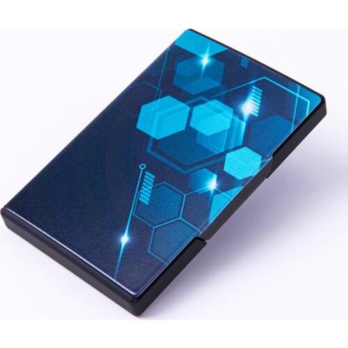 Bisi Goro RFID Blocking Smart Wallet Metal Business Card Box 2020 Fashion Name Card Case Different Pattern Credit Card Holder