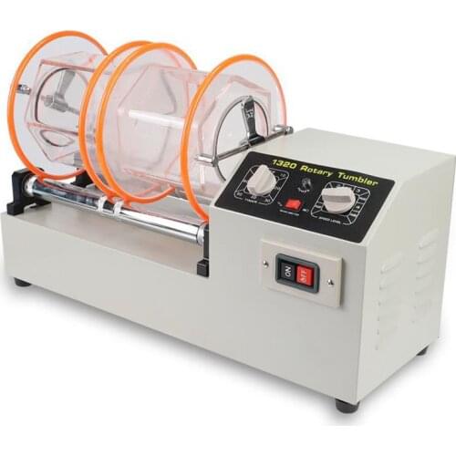Jewelry Machine Tools 11kg Rotary Tumbler With Two Barrels Drum Polishing Machine