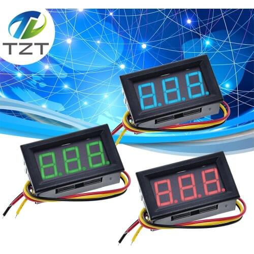 0.56 Inch Mini Red Green Blue LED Display Panel Voltage Meter Voltmeter Home Use Voltage 3 Three Digital DC 4.5V 30V 2 / 3 Wires