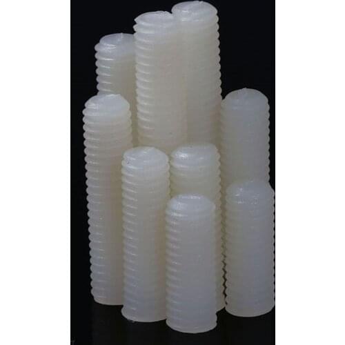 10PCS-M5*8/10-50 Machine Meters Screws, Plastic Machine Meters Headless Screws, Nylon Set Screws, Set Screws