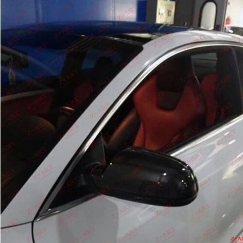 2010-2016 Z-ART replacement carbon fiber rearview mirror cover for A5 carbon fiber rear mirror cover carbon mirror housing