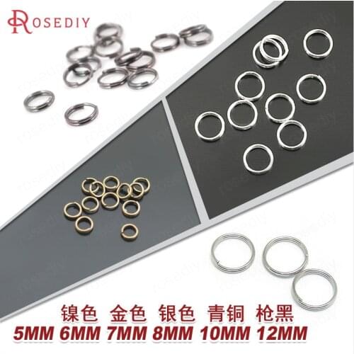9848)Diameter 5MM 6MM 7MM 8MM 10MM 12MM Iron Double Loop Jump Rings & Split Rings Jewelry Connect Accessories Findings