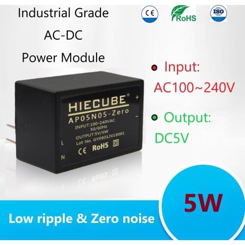 AC100-240V to DC5W-5V Step Down Isolated Stabilized Wide Voltage Supply Switch Regulated Power Module
