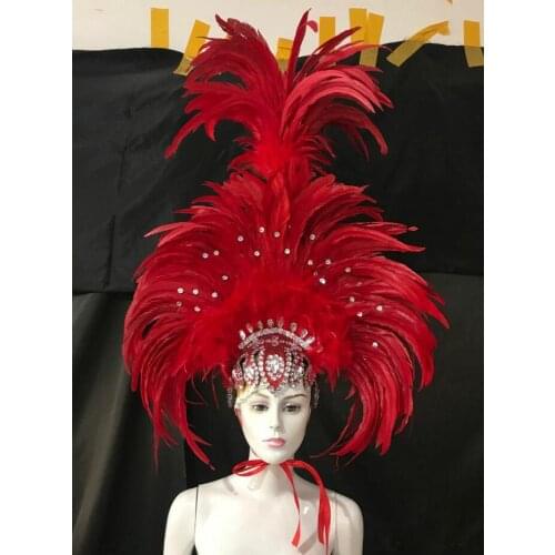 Latin dance Samba accessories Fashion exquisite headdress feathers Delicate dance shows accessories