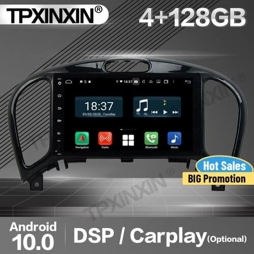 4+128G Carplay Car Radio 2 Din Stereo Receiver Android For Nissan Juke 2004-2008 2009 2010 2011 GPS Navi Player Audio Head Unit
