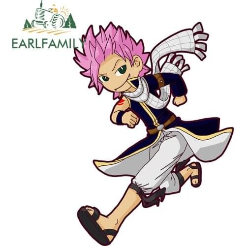 EARLFAMILY 13cm x 9.8cm for Anime Fairy Tail Natsu Waterproof Car Stickers Motorcycle Trunk Decal Occlusion Scratch Car Styling