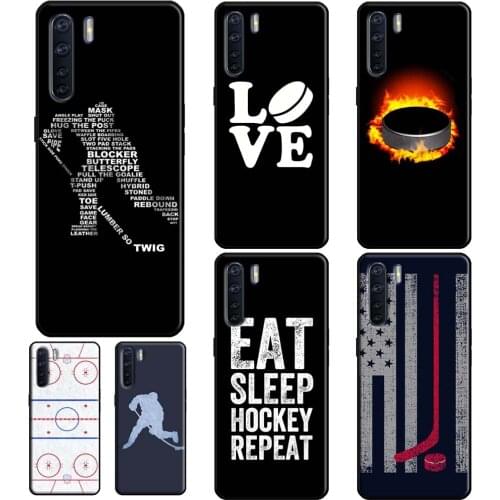 Ice Hockey Puck For OPPO A91 A83 A15 A1K A5S A31 A53 A5 A9 2020 F5 F7 A52 A72 Reno 2 Z 4 Pro Phone Cover