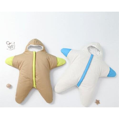 Baby Sleeping Bags Newborn Autumn Winter Envelope Baby Receiving Blanket Hooded Thick Cotton Infant Baby Wrap Cocoon Sleepsack