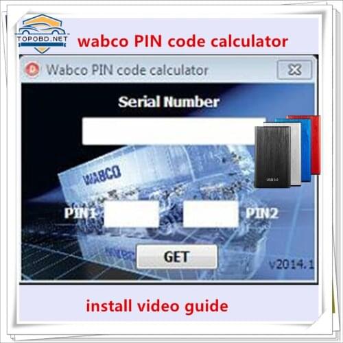 Newest for Wabco PIN Code Calculator PIN1/PIN2 Activator Keygen Diagnostic Software Wabco PIN Code Calculator