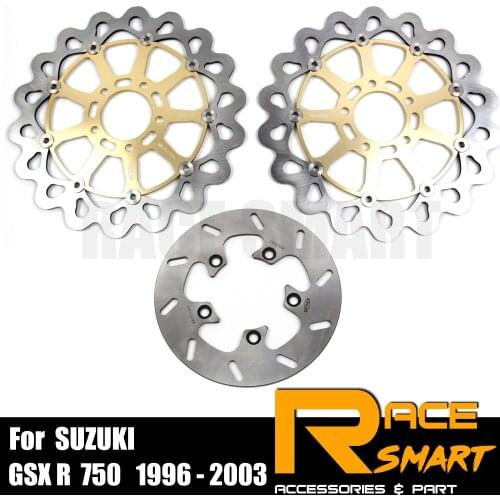For SUZUKI GSX R 750 1996 - 2003 Motorcycle CNC Front Rear Brake Disk Disc Floating Motorcycles Brake rotors GSX 750R 1997 1998