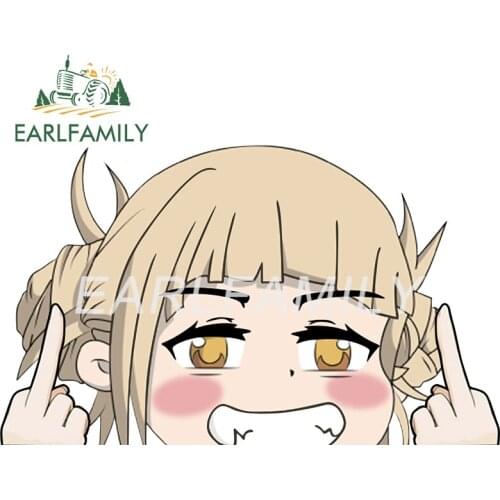 EARLFAMILY 13cm x 7.8cm for Himiko Toga Car Stickers Car Refrigerators Decal Anime Campervan Vinyl Funny Creativite Decoration