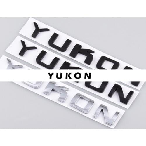 Letters Emblem for Chevrolet GMC YUKON Car Styling Luxury Business Car Letter Badge Lower Trunk Side Door Nameplate Logo Sticker